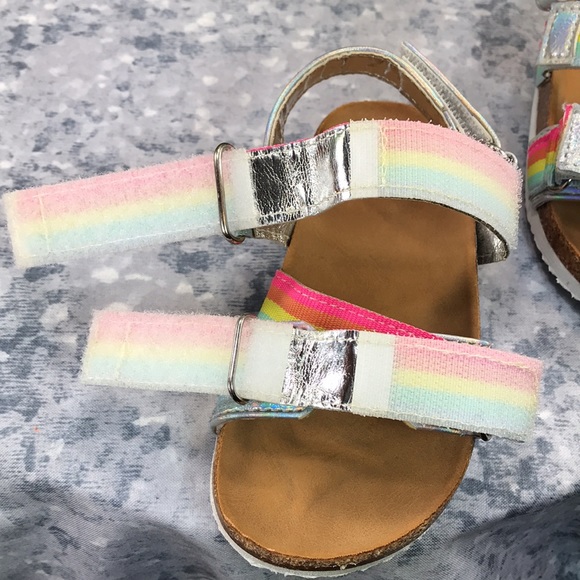 Girls (Toddler) 6M Multi-Stripe Corkbed Play Sandals☀️Clean Like New Condition☀️ - Picture 7 of 7